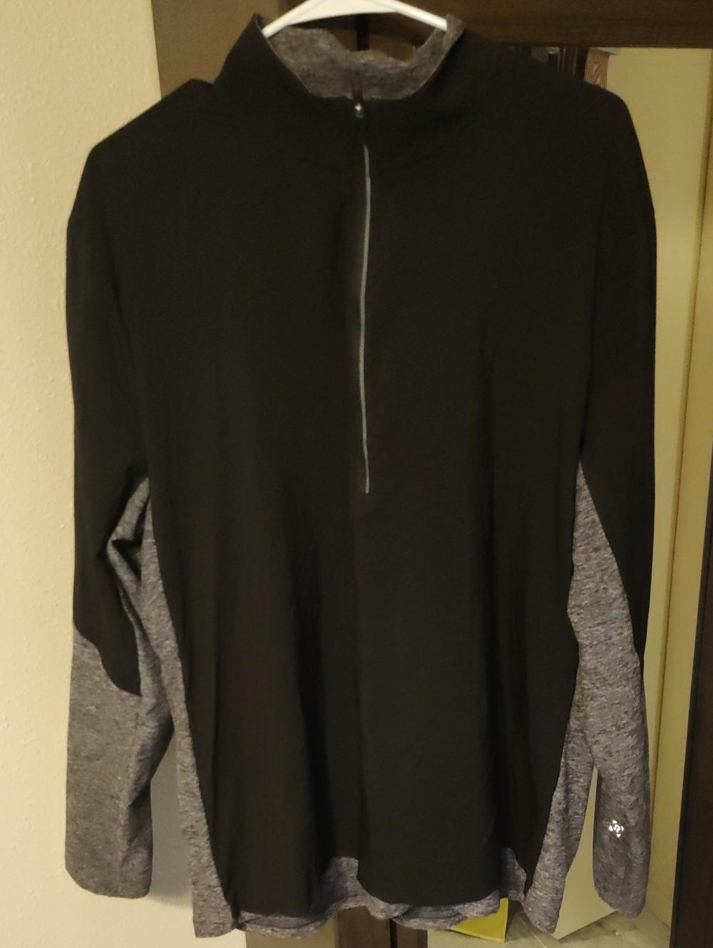lululemon athletica Men's Zip-Up Sweater - Black with Gray Panels